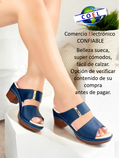 Zuecos otomanos ergonómicos en color azul