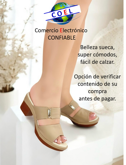 Zuecos otomanos ergonómicos en color beige