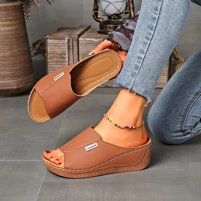 Sandalias Pasos nórdicos ergonómicas en color marrón