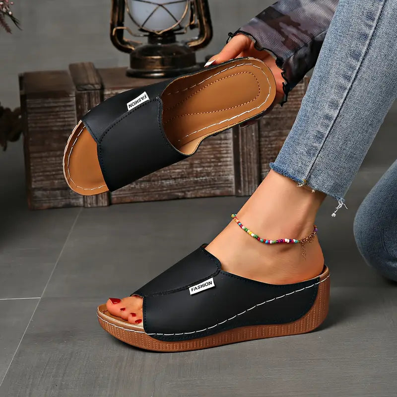 Sandalias Pasos nórdicos ergonómicas en color negro